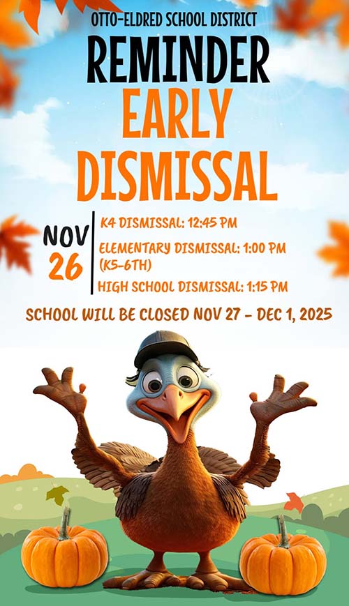 Early dismissal reminder flyer