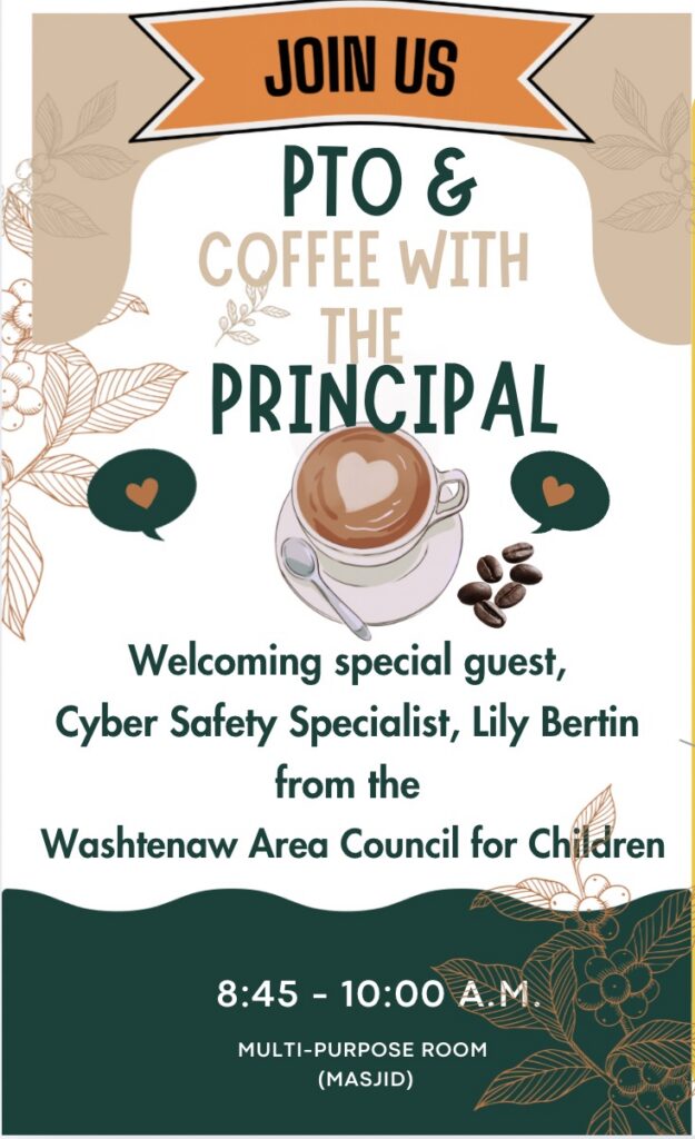 Join us PTO & Coffee with the Principal flyer