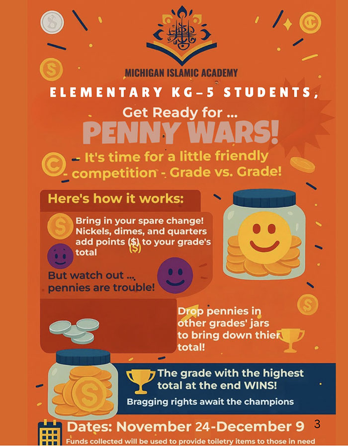 Elementary KG-5 Students, Get Ready for...Penny Wars flyer