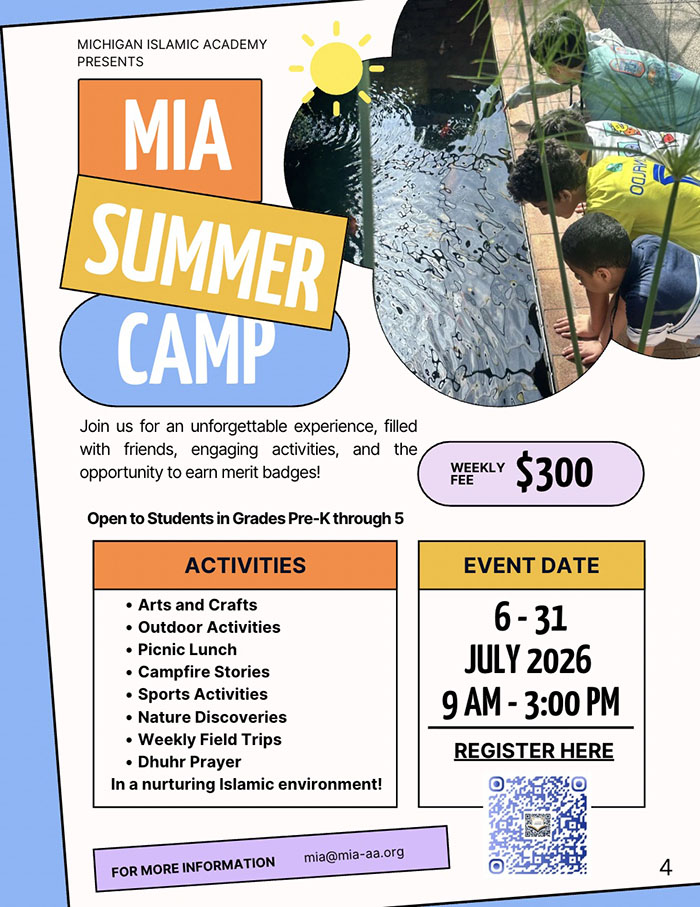 MIA Summer Camp flyer