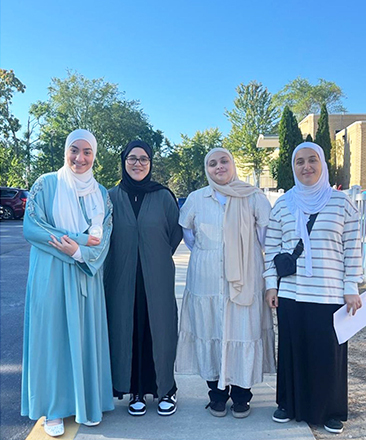 Happy senior girls smiling for the camera