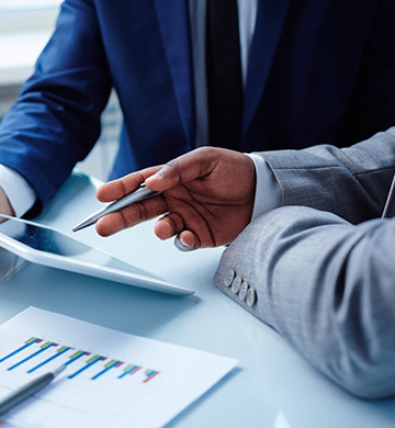 Men with business tools