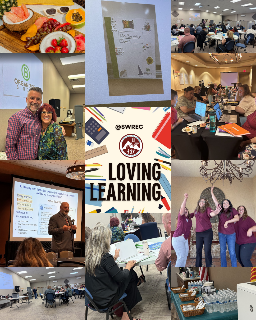 A collage of five photos, showing people in various professional and collaborative settings.