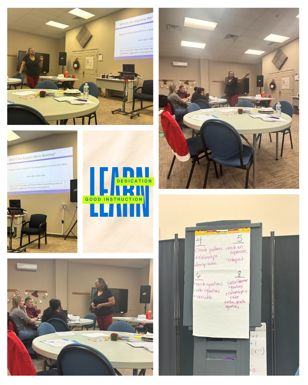 Collage of training sessions