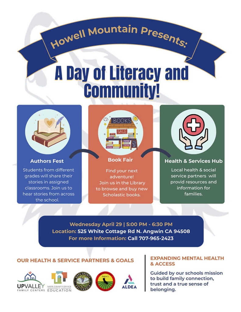 Howell Mountain Presents: A Day of Literacy and Community! flyer