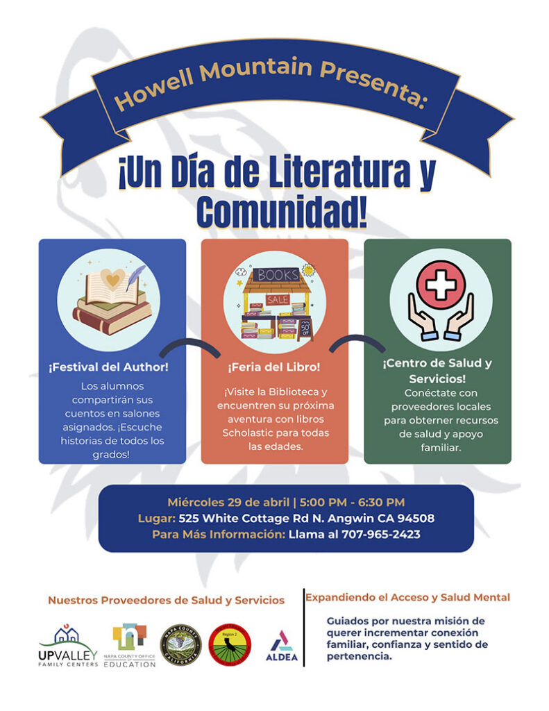 Howell Mountain Presents Un Dia de Literatura y Comunidad! flyer