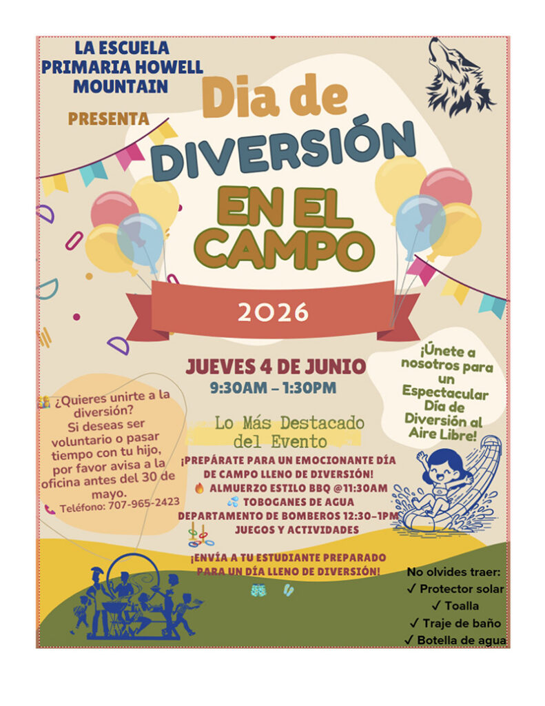 Field Fun Day 2026 flyer in Spanish