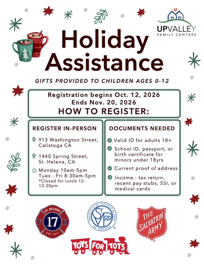 Holiday Assistance flyer in English