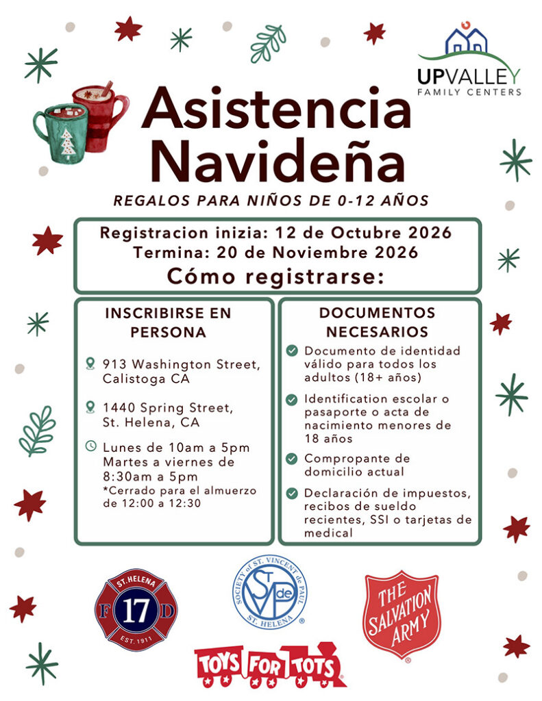 Holiday Assistance flyer in Spanish