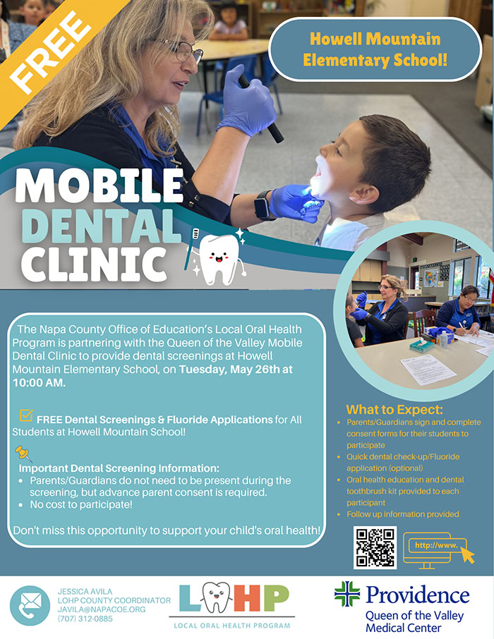 Mobile Dental Clinic flyer in English