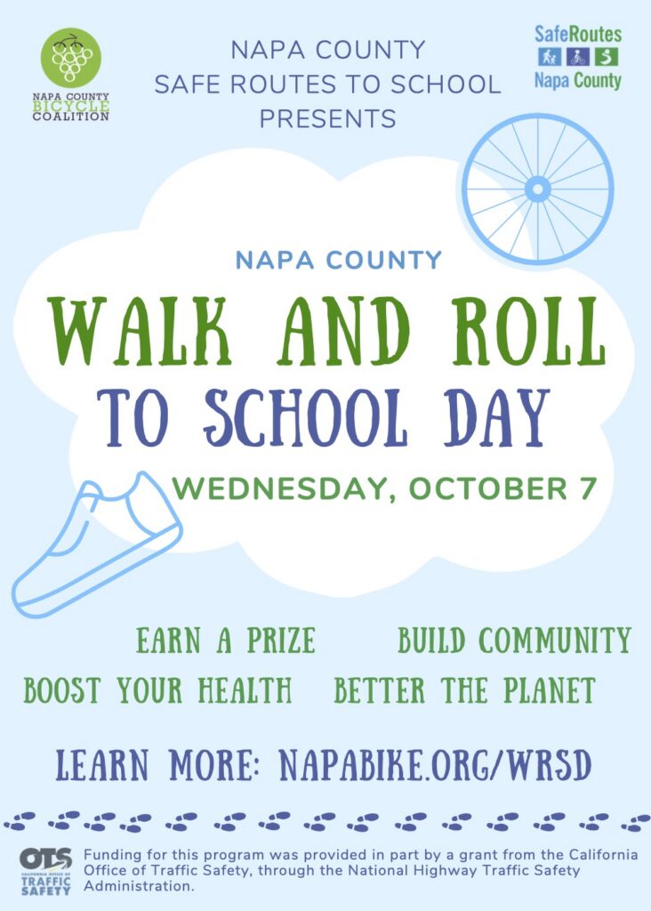 Napa County Walk and Roll to School Day flyer