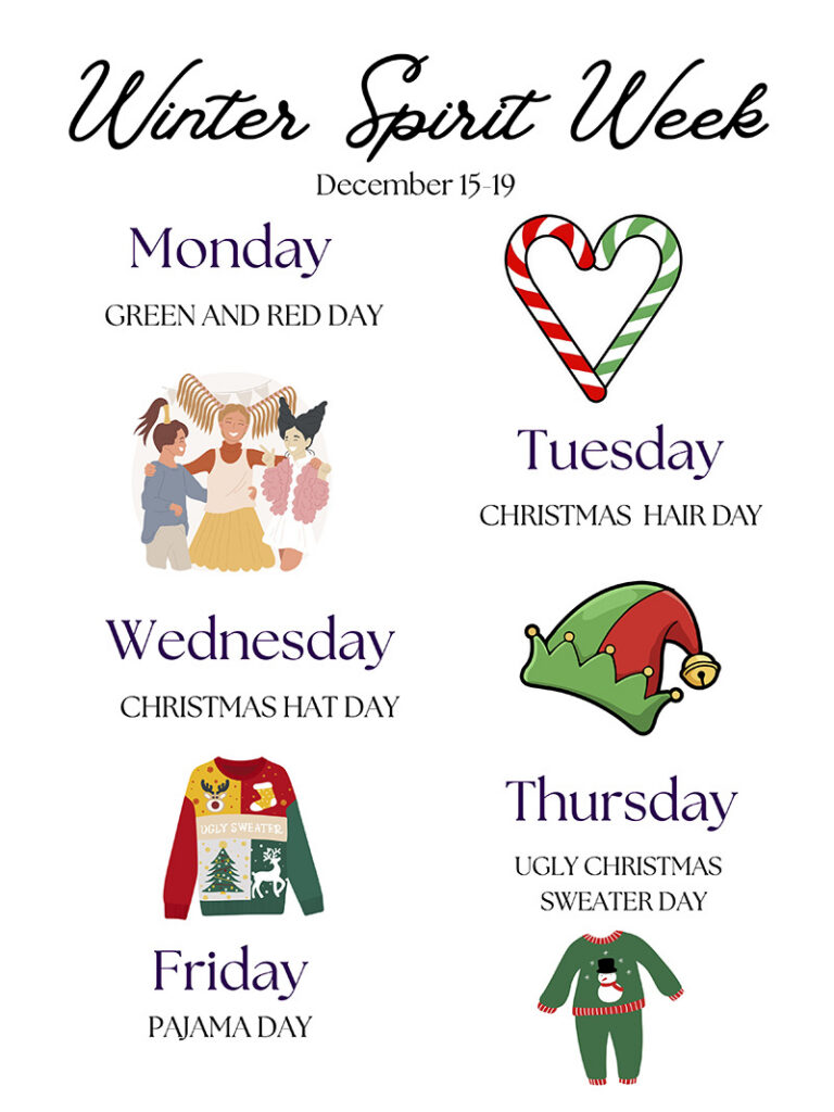 Winter Spirit Week flyer