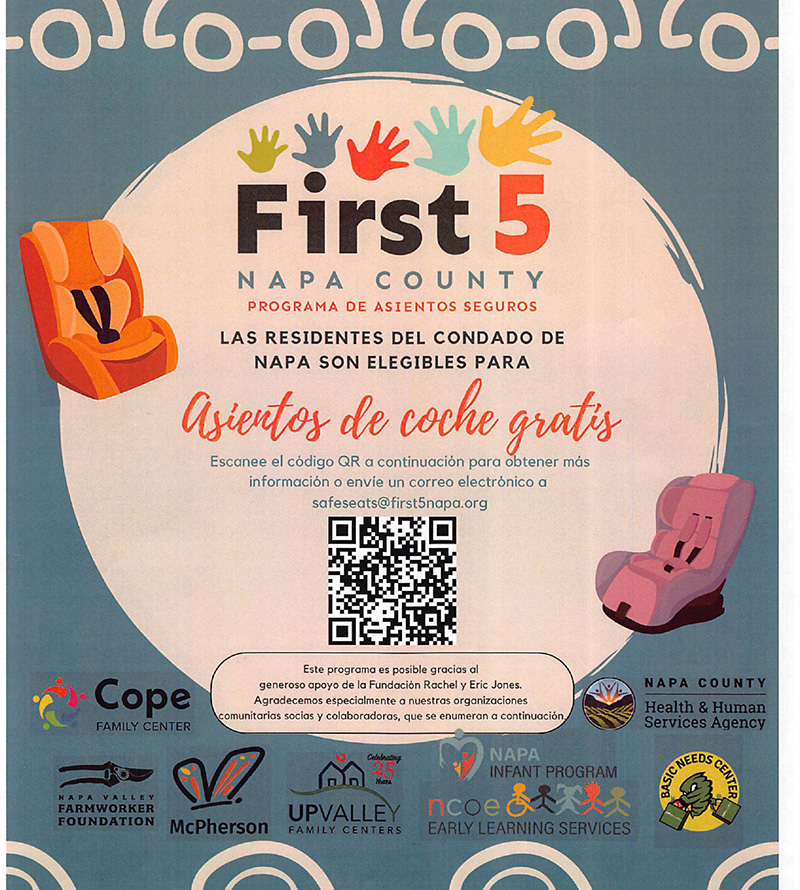 Free Car Seats flyer - Spanish