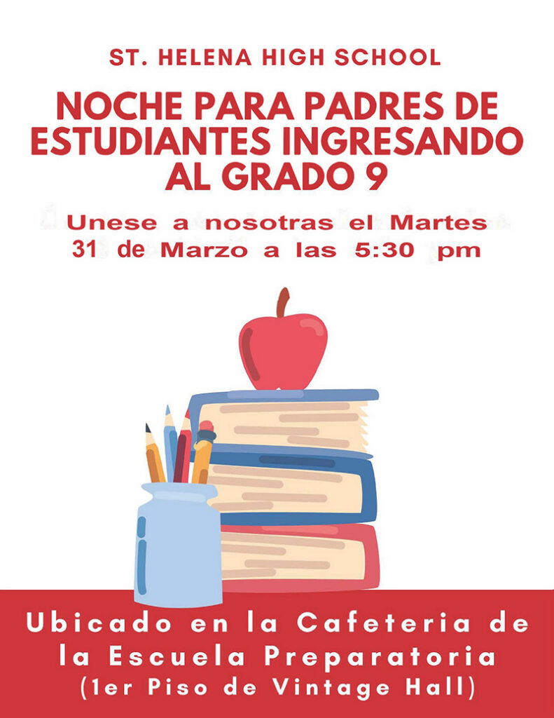 Incoming 9th Grade Parent Night Flyer - Spanish