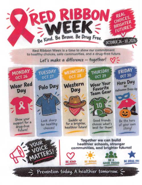 Red Ribbon Week Schedule English