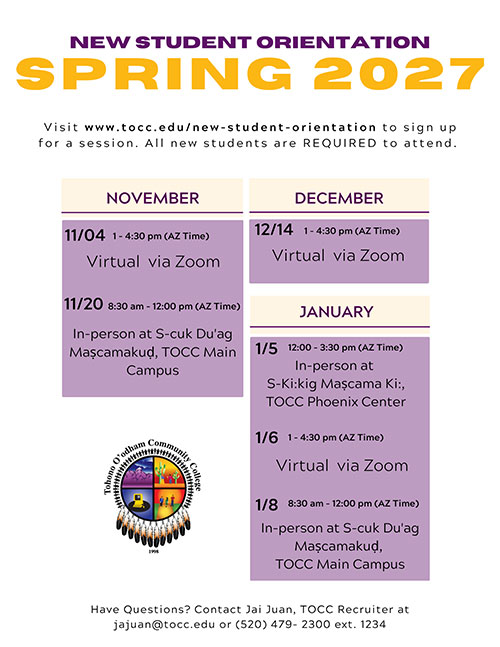 New student orientation 2027 flyer
