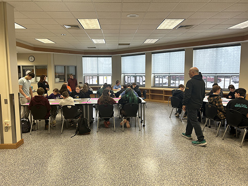 Mrs. Huff’s students in a classroom