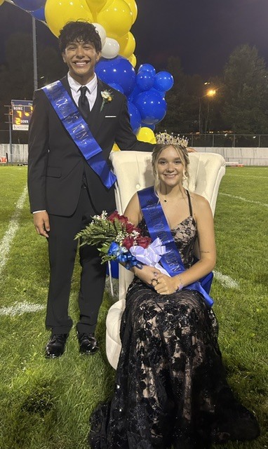 2026 Homecoming Queen Braelynn Bowley escorted by Joseph Guzman
