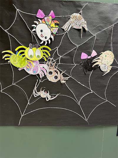 Pin the spider on the web game