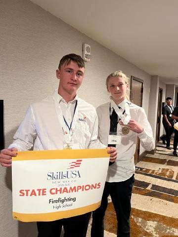 Two students participating in the SkillsUSA State Champions