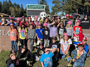 Group of students posing for a picture on Fire Day