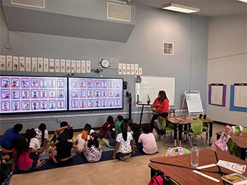 Students learning in class