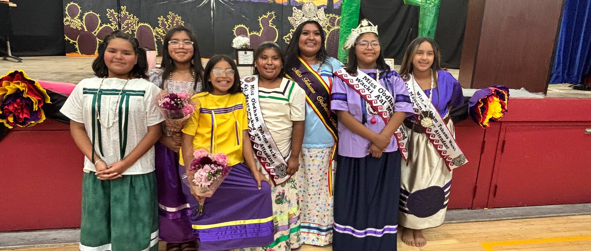 Students smiling after a performance