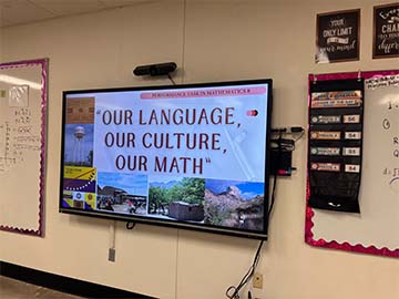 Tv with Powerpoint on it