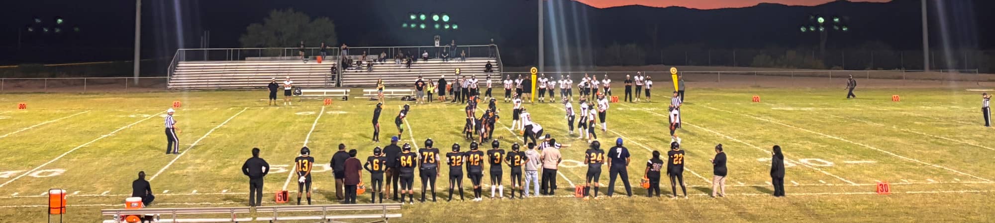 Football team on field