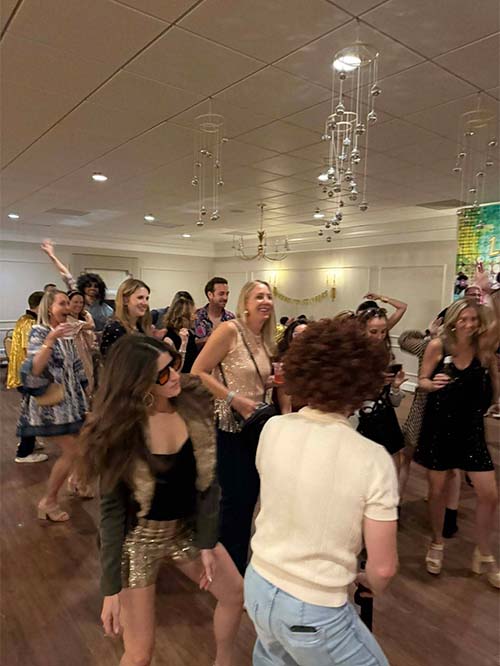 Group of teachers dancing