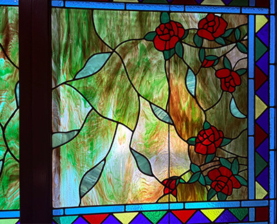stained of a rose vine