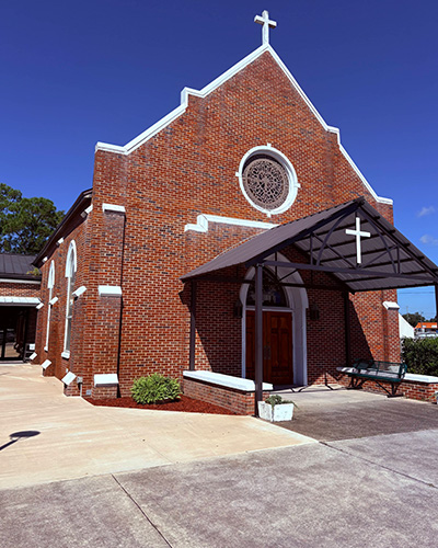 Outside of the church