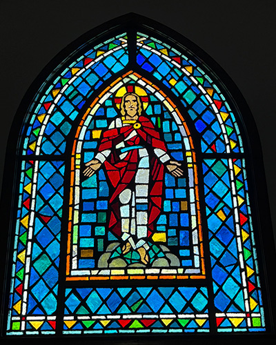 stained glass of Jesus
