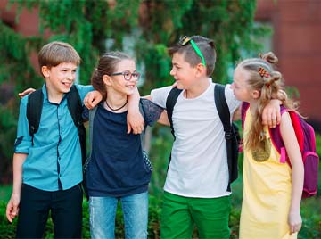 Students walking together