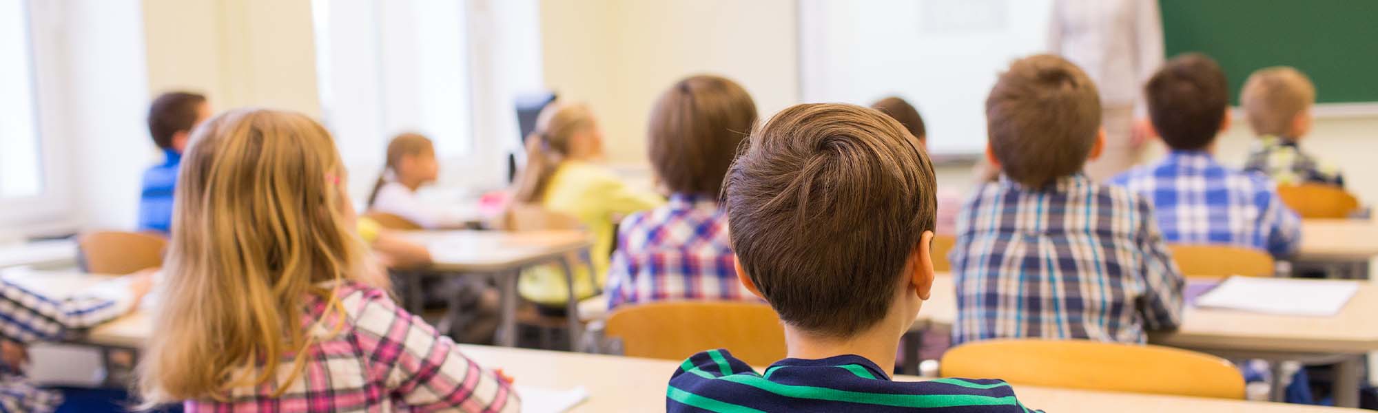 students listening in class