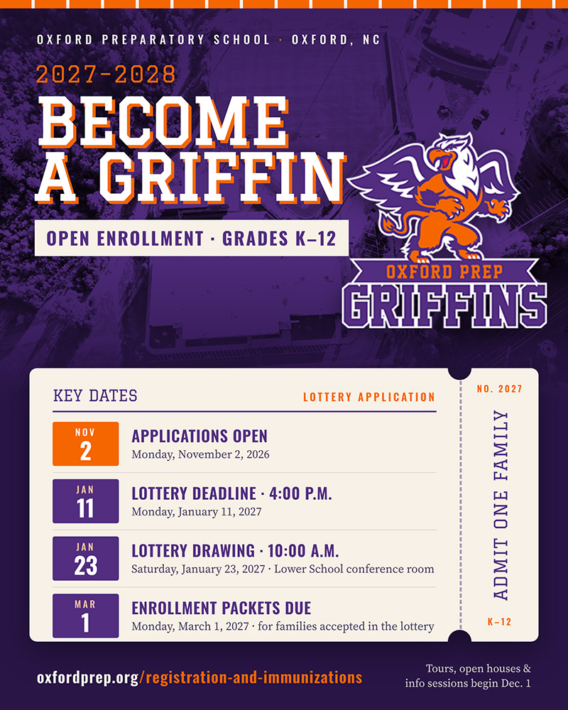 2027-2028 Become a Griffin Open Enrollment flyer