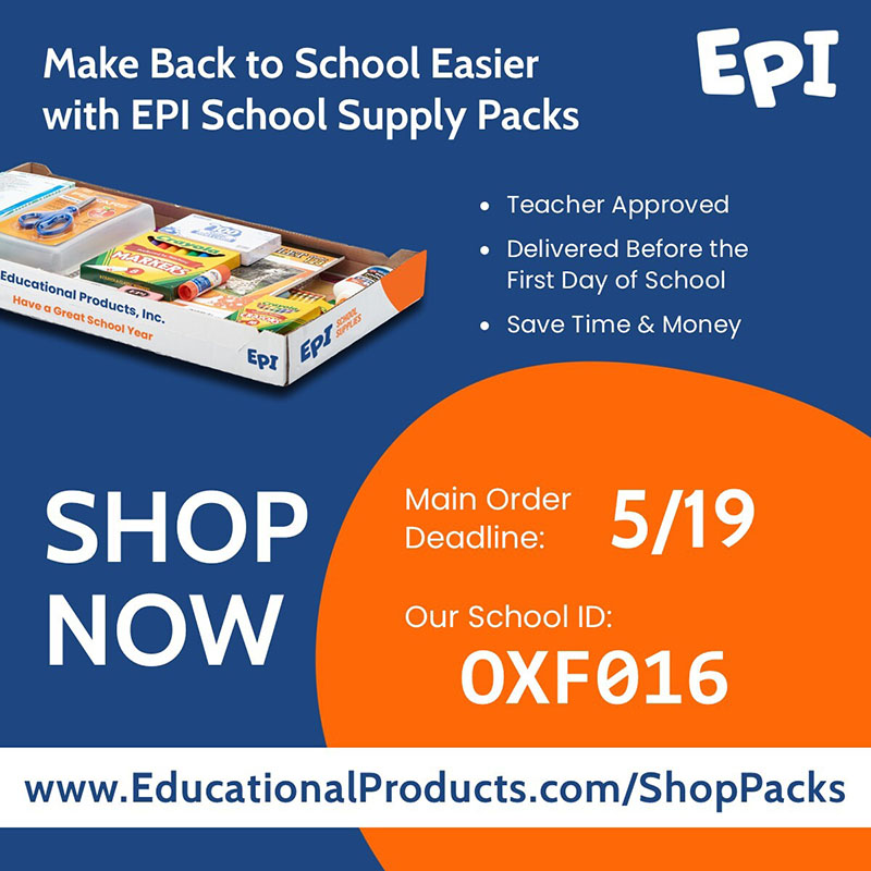 Make back to school easier with EPI school supply packs flyer