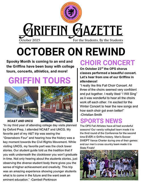 October 2025 Griffin Gazette