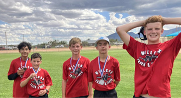 Part of the winning Cross Country Track Team