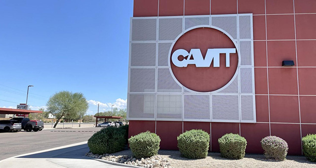 CAVIT students practicing dental work on a manikin Outside of CAVIT building