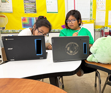 Students working together in the classroom