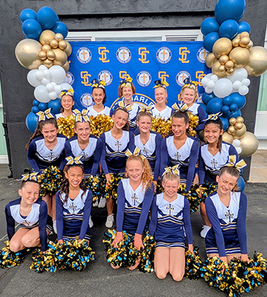 Nazareth School Cheer Team placing 1st at the Diocesan Cheer Competition