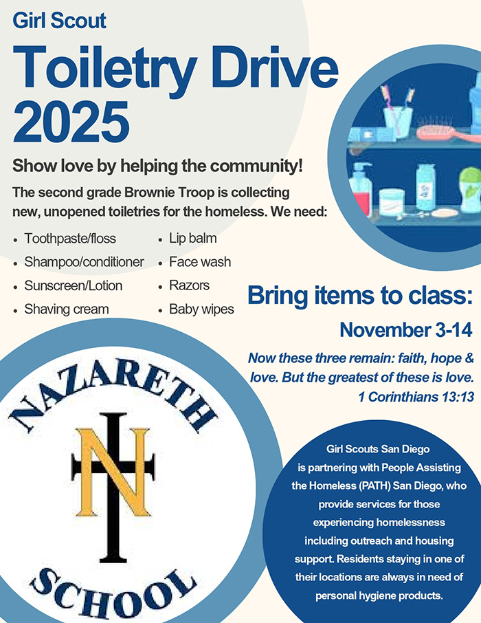 Girl Scout Toiletry Drive 2025 Show love by helping the community!
