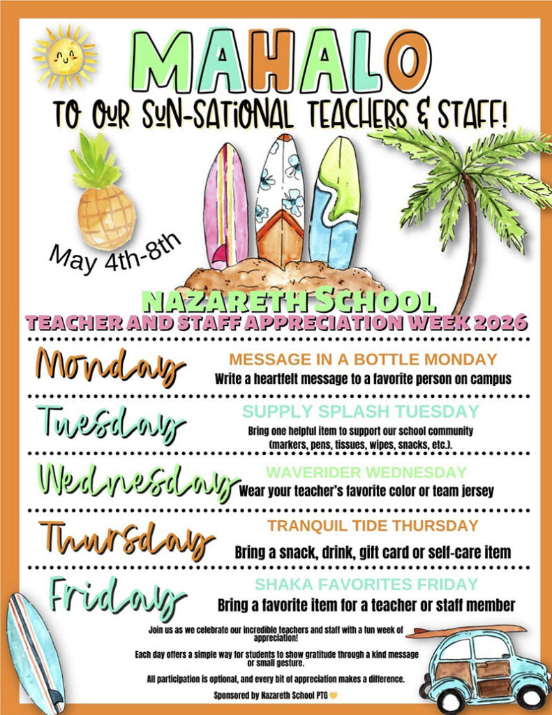 Mahalo to our sun-sational teachers and staff flyer