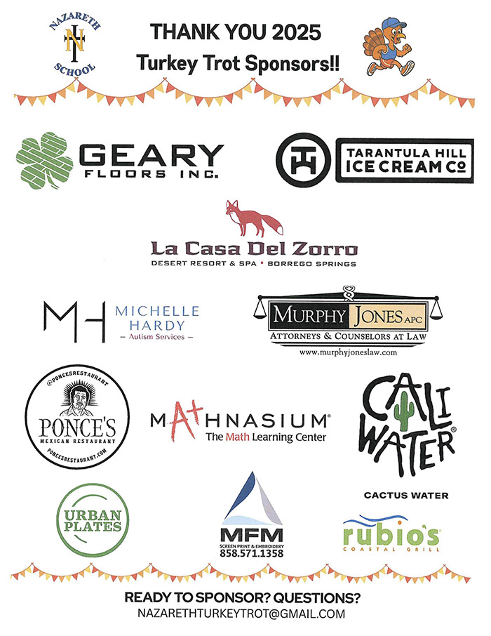 Thank you 2025 Turkey Trot Sponsors! flyer