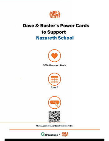 Dave & Buster's Power Cards flyer