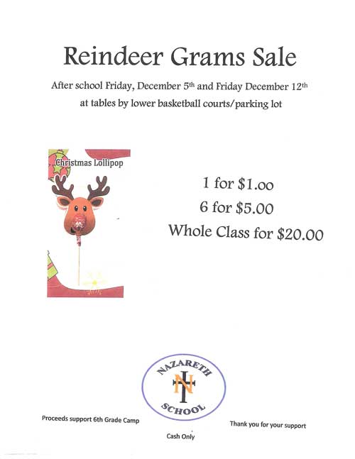 Reindeer Grams flyer
