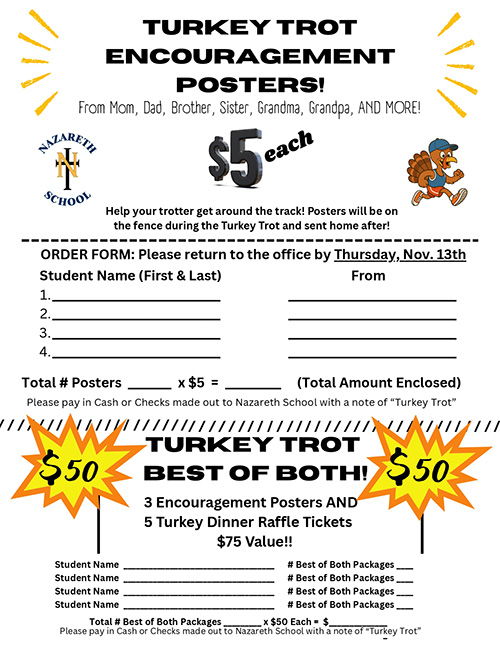 Turkey Trot Encouragement Posters Flyer