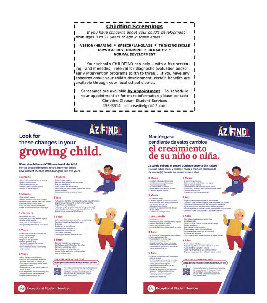 AZFIND - Childfind Screenings flyers