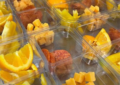 fruit and cheese cups